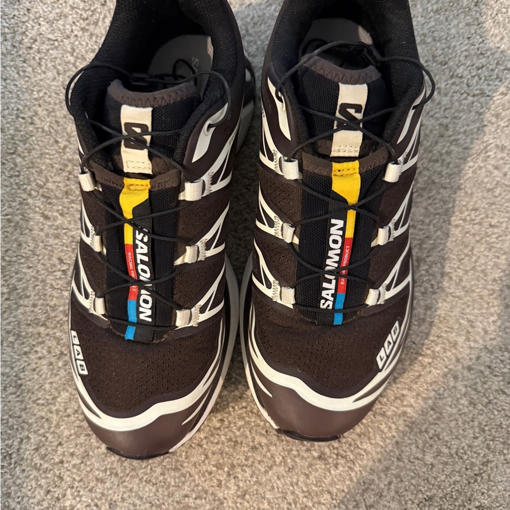 Salomon XT6 Brown and White sneakers